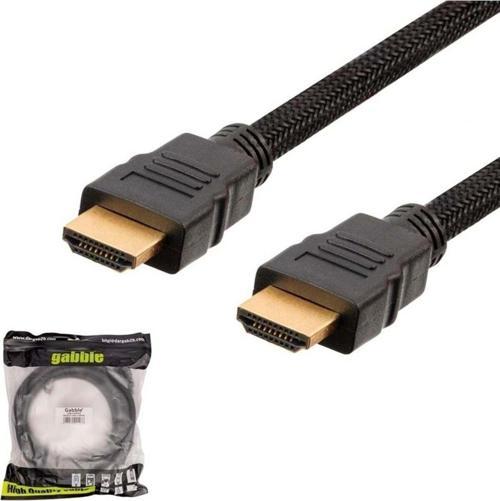 Hdmı Kablosu 1.5Mt Gold 3D 4K Örgülü Filtreli Gab-015