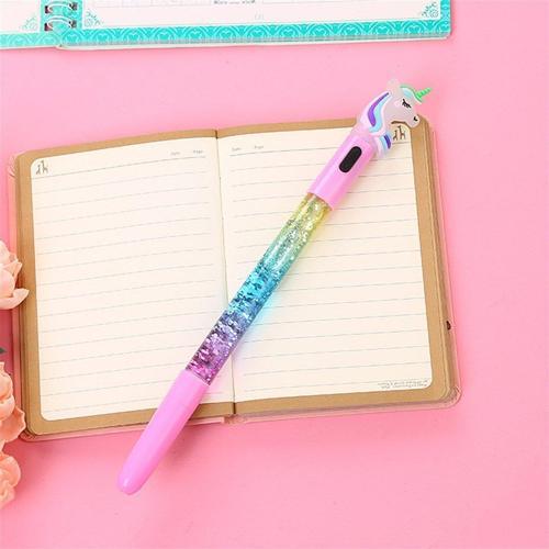 Unicorn Temalı Işıklı Sulu Pullu Kalem