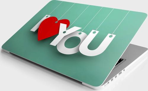 Laptop Sticker Notebook Pc Kaplama Etiketi I Love You