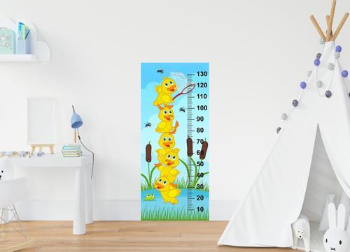 Çocuk Odası Bebek Odası Boy Ölçer Boy Cetveli Sticker Ördekler
