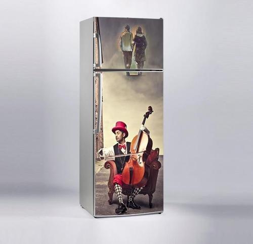 Buzdolabı Sticker Kaplama Dolap Kaplama Etiketi Kemancı