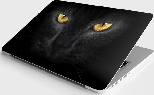 Laptop Sticker Notebook Pc Kaplama Etiketi Kedi Gözler