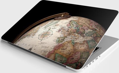 Laptop Sticker Notebook Pc Kaplama Etiketi Küre Harita