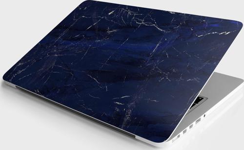 Laptop Sticker Notebook Pc Kaplama Etiketi Lacivert Mermer Desen