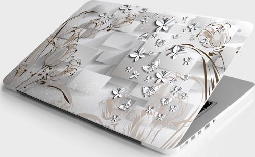 Laptop Sticker Notebook Pc Kaplama Etiketi Metal Kelebekler