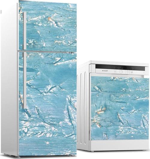 Buzdolabı ve Bulaşık Makinası Beyaz Eşya Sticker Kaplama Blue