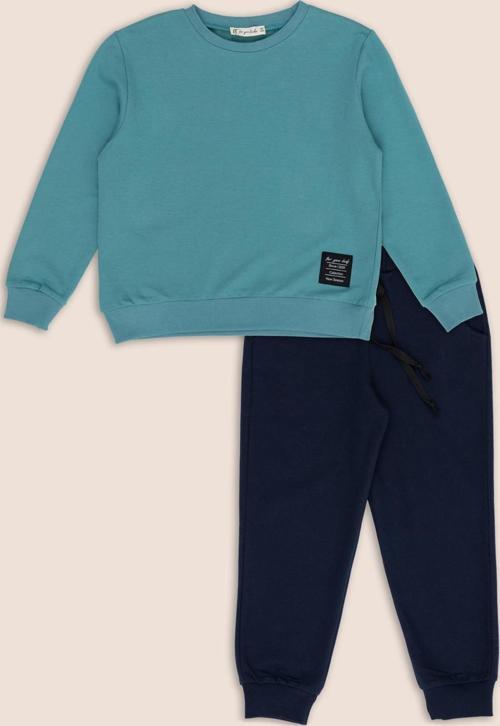 2'li Yeşil Lacivert Sweat Jogger Alt Üst Takım