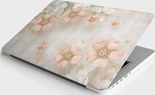 Laptop Sticker Notebook Pc Kaplama Etiketi Pembe Elmas Gül