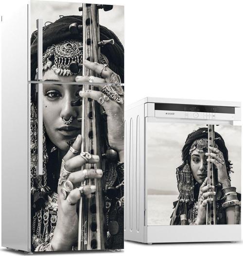 Buzdolabı ve Bulaşık Makinası Beyaz Eşya Sticker Kaplama Çingene Kız