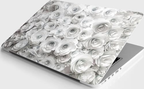 Laptop Sticker Notebook Pc Kaplama Etiketi 3D Metal Çiçek