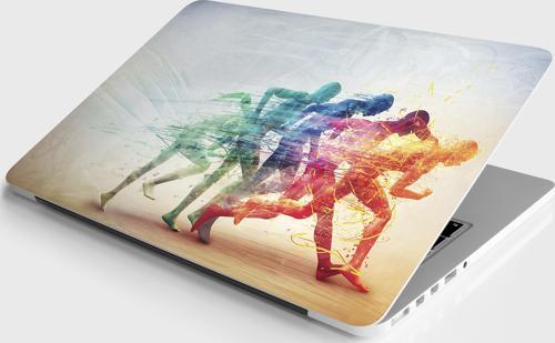 Laptop Sticker Notebook Pc Kaplama Etiketi Running