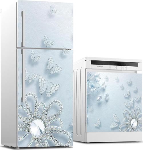 Buzdolabı ve Bulaşık Makinası Beyaz Eşya Sticker Kaplama Elmas Broş