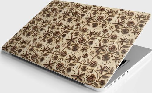 Laptop Sticker Notebook Pc Kaplama Etiketi Sarmal Çiçek