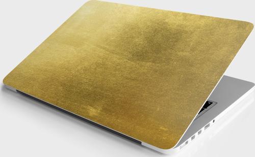 Laptop Sticker Notebook Pc Kaplama Etiketi Altın Doku