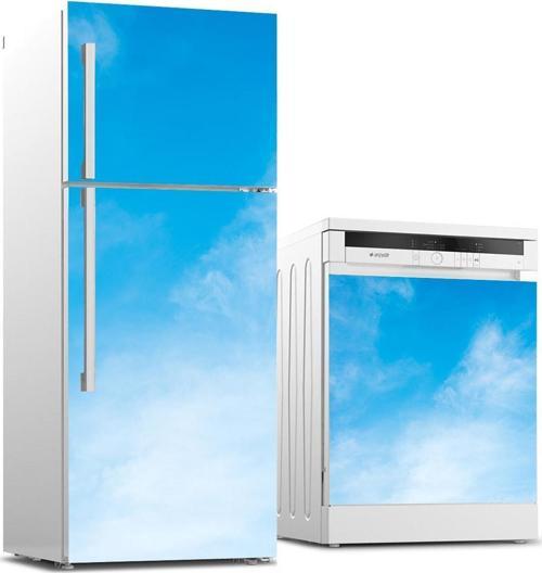 Buzdolabı ve Bulaşık Makinası Beyaz Eşya Sticker Kaplama Gökyüzü Bulut