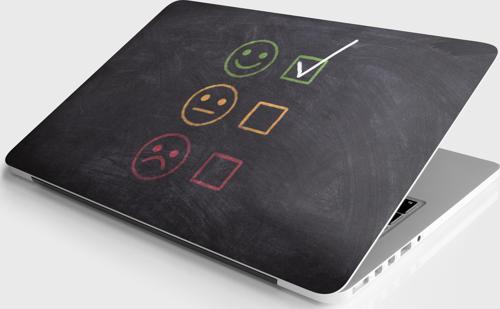 Laptop Sticker Notebook Pc Kaplama Etiketi Smiley