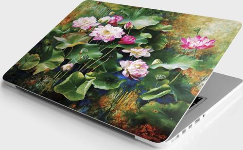 Laptop Sticker Notebook Pc Kaplama Etiketi Bataklık Güller