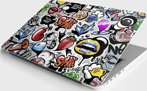 Laptop Sticker Notebook Pc Kaplama Etiketi Sosyal Medya Graffiti