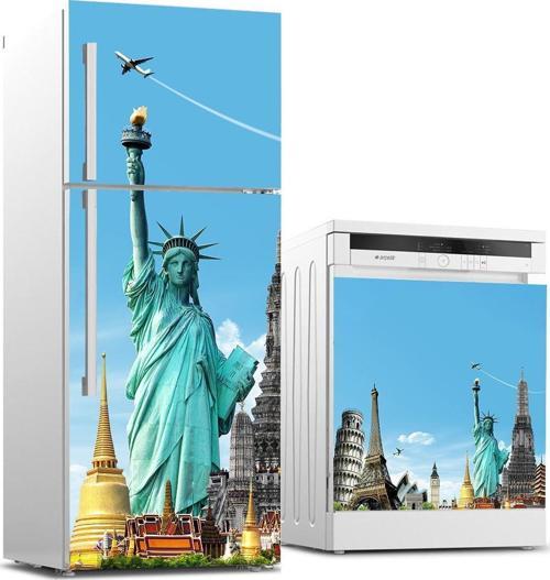 Buzdolabı ve Bulaşık Makinası Beyaz Eşya Sticker Kaplama Newyork