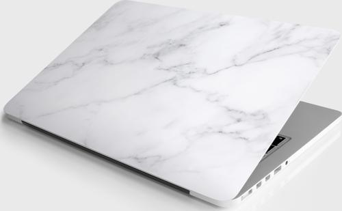 Laptop Sticker Notebook Pc Kaplama Etiketi Beyaz Mermer