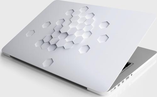 Laptop Sticker Notebook Pc Kaplama Etiketi Beyaz Petek