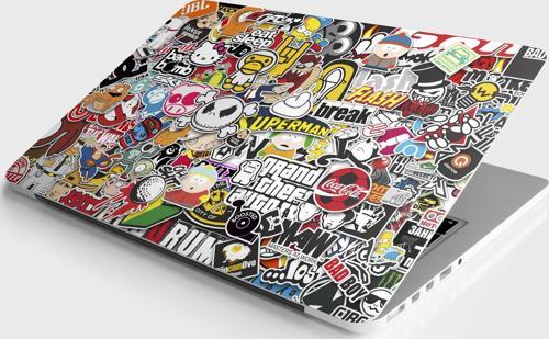 Laptop Sticker Notebook Pc Kaplama Etiketi Sticker Bomb