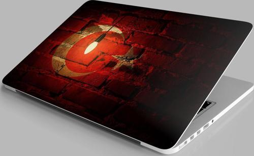 Laptop Sticker Notebook Pc Kaplama Etiketi Türk Bayrağı