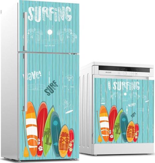 Buzdolabı ve Bulaşık Makinası Beyaz Eşya Sticker Kaplama Surfing