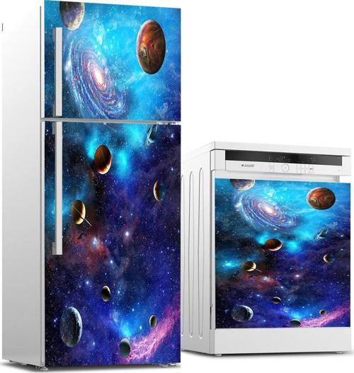 Buzdolabı ve Bulaşık Makinası Beyaz Eşya Sticker Kaplama Uzay