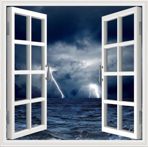 Pencere Poster Duvar Kağıdı Fırtına Yapışkanlı Sticker