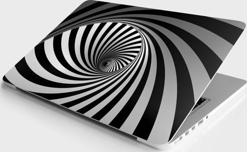 Laptop Sticker Notebook Pc Kaplama Etiketi Dönence Siyah