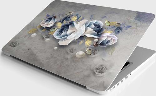 Laptop Sticker Notebook Pc Kaplama Etiketi Duvar Çiçek