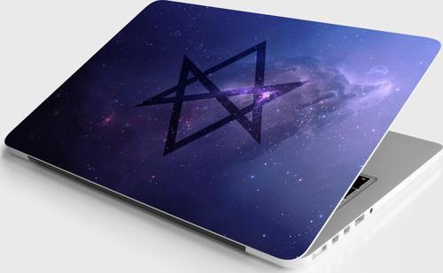 Laptop Sticker Notebook Pc Kaplama Etiketi Galaksi Logo