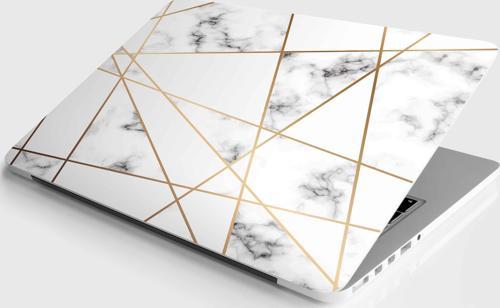 Laptop Sticker Notebook Pc Kaplama Etiketi Geometrik Mermer Doku