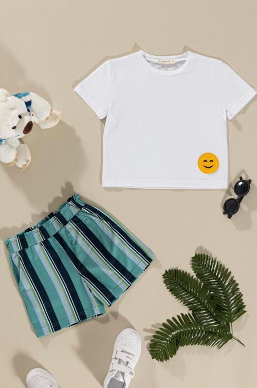 Emoji Detaylı Yeşil Alt Üst Takım