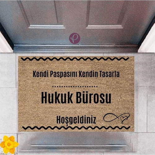 Büro Ev Ofis Dekoru için Dijital Baskı Kapı Önü Paspas Hukuk Bürosu Stil