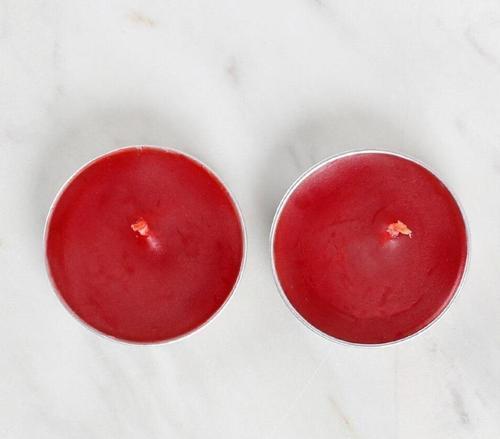 Büro Ev Dekoru için Hediyelik 2PARÇA Kırmızı Tealight Mum Seti