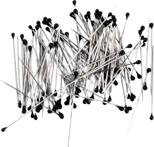 Büro Ev Ofis Hobi Dikiş Atölyesi için 100ADET Kutulu Minelli Siyah Başlı İğne Seti