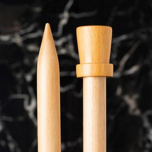 Büro Ev Ofis Hobi Dikiş Atölyesi için 12MM 36CM Ahşap Örgü Şişi