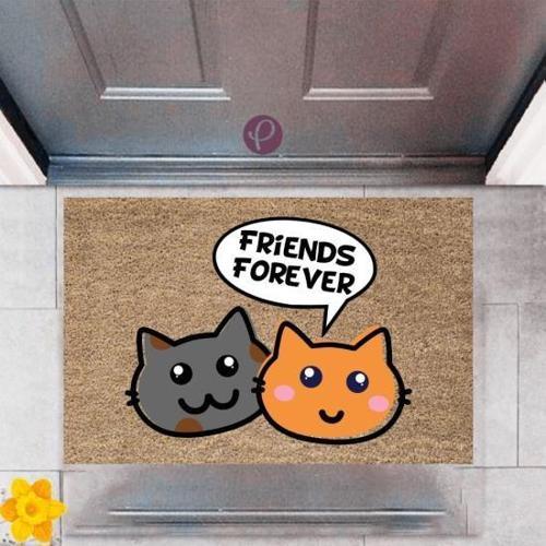 Büro Ev Ofis Dekoru için Dijital Baskı Kapı Önü Paspas Friends Forever Stil
