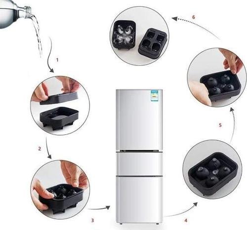 Büro Ev Ofis Buzdolabı için Silikon Kuru Kafa Motifli Buz Kalıbı