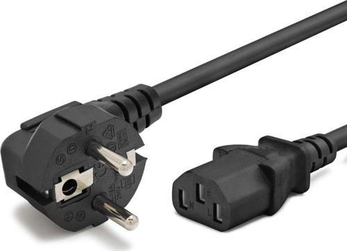 Büro Ev Ofis Cihazları için 1,5MT 0,75MM 500W 28PIN Siyah Power Güç Kablosu