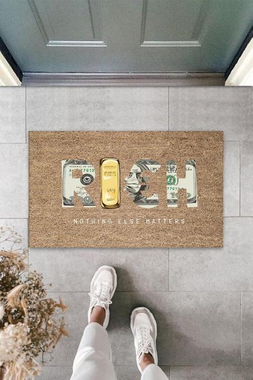 Büro Ev Ofis Dekoru için Golden Kapı Önü Paspası Rich Stil