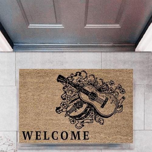Büro Ev Ofis Dekoru için Dijital Baskı Kapı Önü Paspas Müzik Tarz