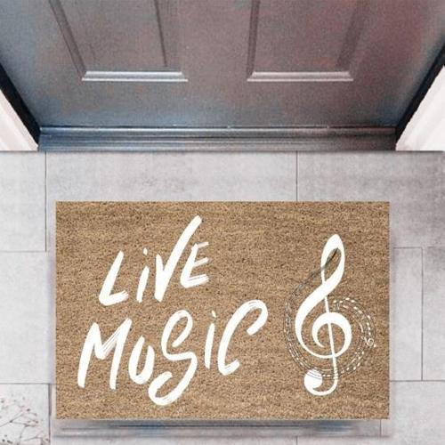 Büro Ev Ofis Dekoru için Dijital Baskı Kapı Önü Paspas Müzik Stil