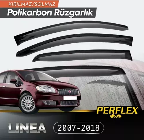 Büro Ev Ofis Arabası için 4PARÇA 2007-2018 Fiat Linea Oto Mugen Cam Rüzgarlığı Seti