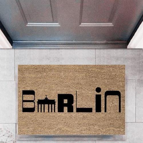 Büro Ev Ofis Dekoru için Dijital Baskı Şehirler Stil Kapı Önü Paspas