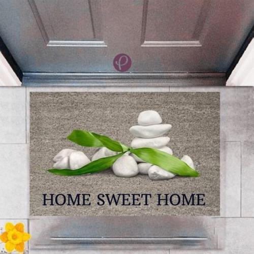 Büro Ev Ofis Dekoru için Dijital Baskı Kapı Önü Paspas Home Sweet Home Stil