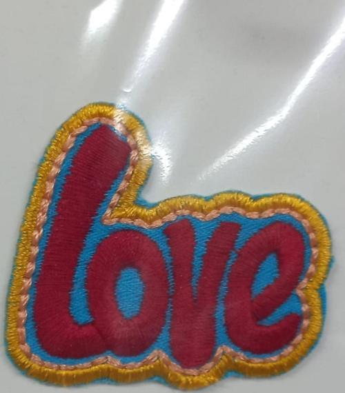 Büro Ev Ofis Hediyesi için 6CM Love Motif Ütü İle Yapışan Aplike Arma