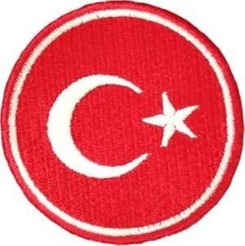 Büro Ev Ofis Hediyesi için 3CM Oval Türk Bayrağı Ütü İle Yapışan Aplike Arma